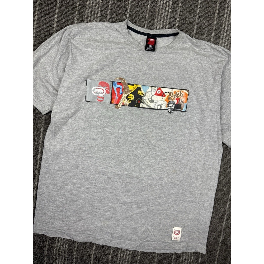 Ecko Unltd Co Shirt Mens XL Gray 2003‎ instrumental Graphic Vtg Y2k Hip Hop